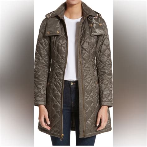 Burberry Baughton Quilted coat (XL, mink gray) 